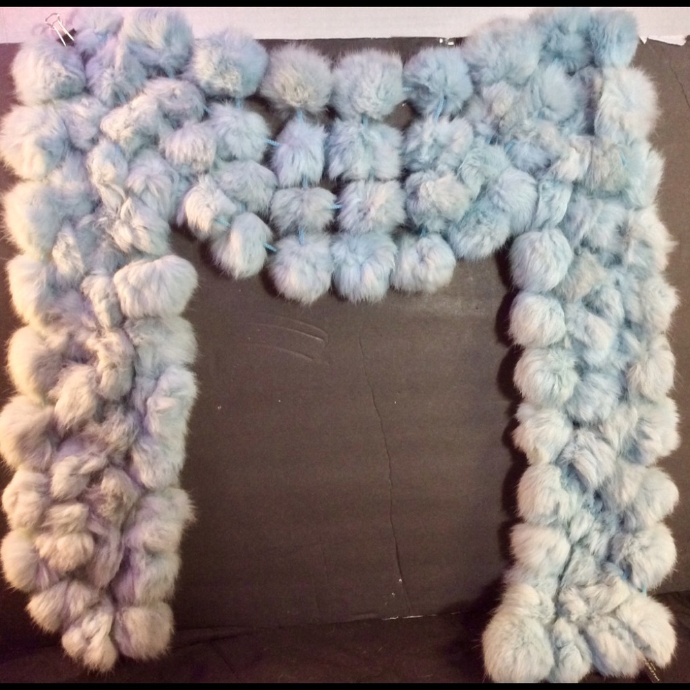Women’s Baby Blue Rabbit FurWinter/Dress Scarf